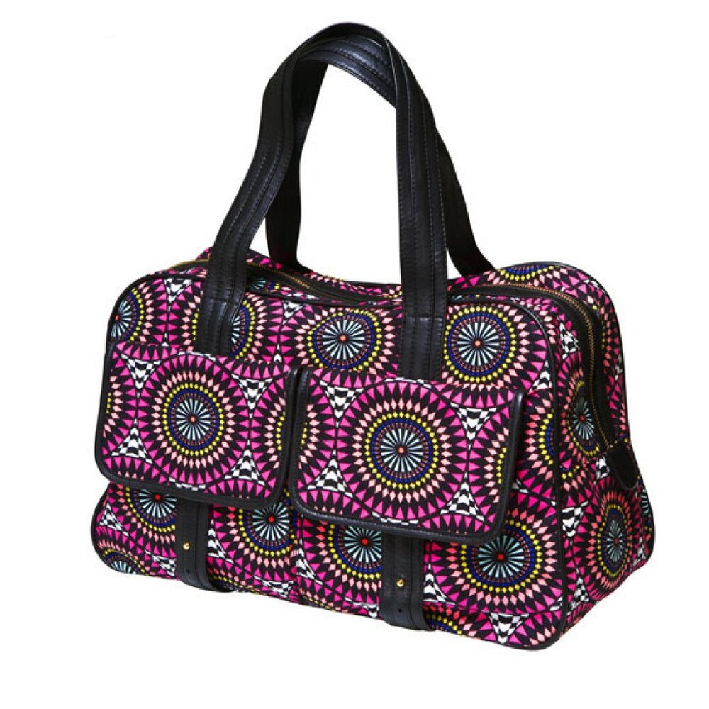 Matthew Williamson for H&M 2009 travel duffle bag, pink and black
